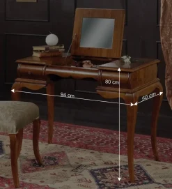 Best Wohnen Eleganter Frisiertisch mit Klappspiegel in Nussbaum - Motiz