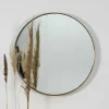 New Wohnen Eleganter Glasspiegel mit Metallrahmen Gold - Emzatina