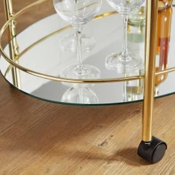 Discount Wohnen Eleganter Teewagen ovales Design - Continento