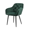 Clearance Wohnen Eleganter Tischsessel in Dunkelgrün & Schwarz - Balu