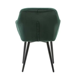 Clearance Wohnen Eleganter Tischsessel in Dunkelgrün & Schwarz - Balu