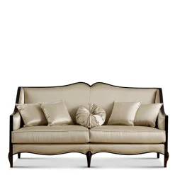 Outlet Wohnen Elegantes Dreisitzer Sofa in Beige - Sutolary