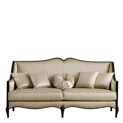 Outlet Wohnen Elegantes Dreisitzer Sofa in Beige - Sutolary