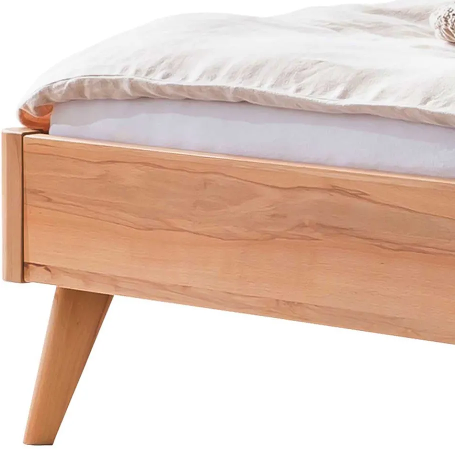 Wohnen Elegantes Holzbett aus geölter Wildeiche - Mathan