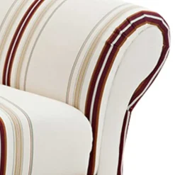 Best Wohnen Elegantes Sofa mit Streifen in Weiß Rot Beige - Senore