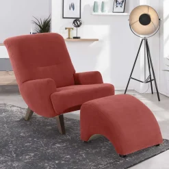 Wohnen Entspannungssessel in Terracotta Velours - Vacance