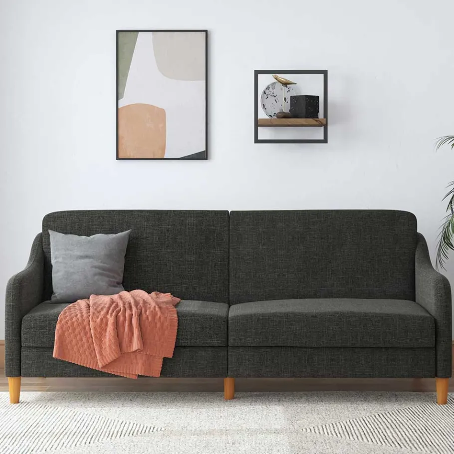 Sale Wohnen 3er Bettsofa in Grau Stoffbezug - Tabara