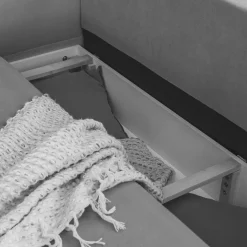 Online Wohnen 3er Schlafcouch in Graubraun meliert - Milor