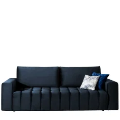 New Wohnen 3er Schlafsofa in Dunkelblau Samt - Venice