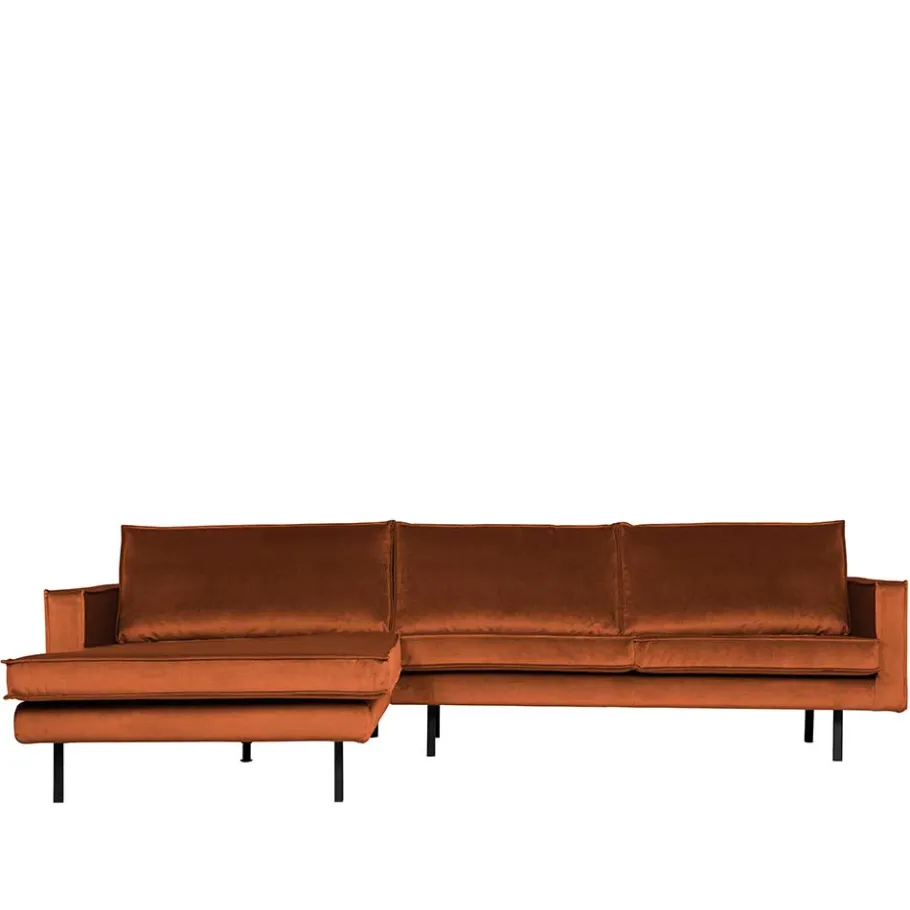 Outlet Wohnen 4er Sofa über Eck im Retro Style - Naryon