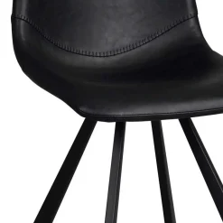 Hot Wohnen Esstisch & 6 schwarze Stühle - Flints (siebenteilig)