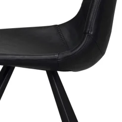 Hot Wohnen Esstisch & 6 schwarze Stühle - Flints (siebenteilig)