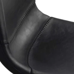 Hot Wohnen Esstisch & 6 schwarze Stühle - Flints (siebenteilig)