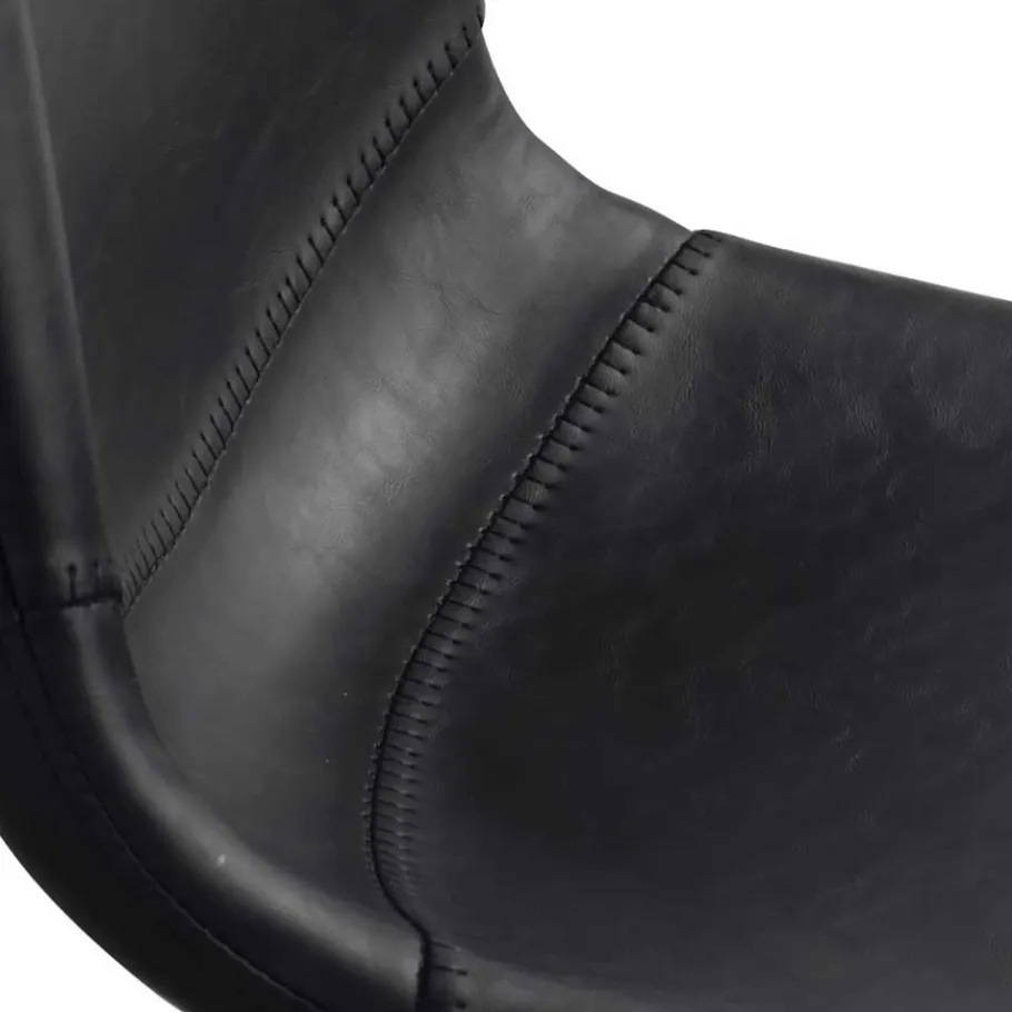 Hot Wohnen Esstisch & 6 schwarze Stühle - Flints (siebenteilig)