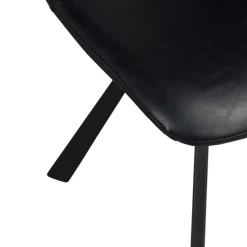 Hot Wohnen Esstisch & 6 schwarze Stühle - Flints (siebenteilig)