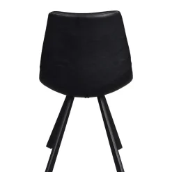 Hot Wohnen Esstisch & 6 schwarze Stühle - Flints (siebenteilig)