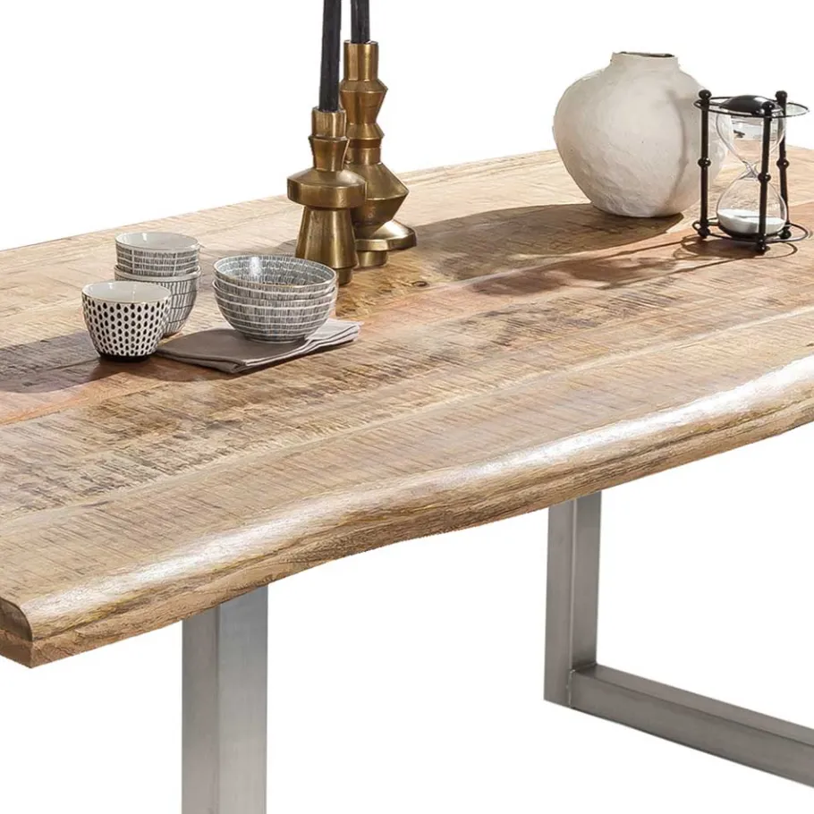Hot Wohnen Esstisch aus Mango Holz mit Baumkante - Matic
