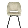 Discount Wohnen Esstisch Drehstuhl in Beige Struktursamt - Turena (2er Set)