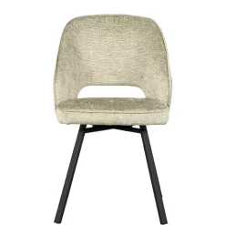 Discount Wohnen Esstisch Drehstuhl in Beige Struktursamt - Turena (2er Set)