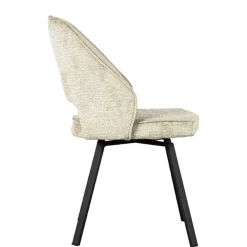 Discount Wohnen Esstisch Drehstuhl in Beige Struktursamt - Turena (2er Set)