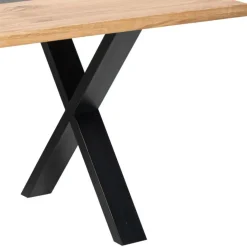 Clearance Wohnen Esstisch mit X-Metallbeinen - Drakura