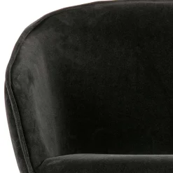 Clearance Wohnen Esstisch Samtsessel in Schwarz - Costian (2er Set)