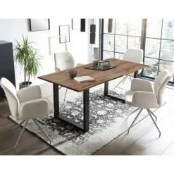 Outlet Wohnen Esstisch Sitzgruppe modern - Damiette (fünfteilig)
