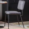 Clearance Wohnen Esstisch Stühle in Samt Anthrazit - Mellevos (2er Set)