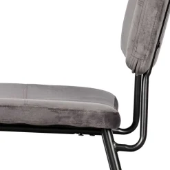 Clearance Wohnen Esstisch Stühle in Samt Anthrazit - Mellevos (2er Set)