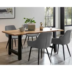 Clearance Wohnen Esstisch und Armlehnenstühle Set - Greneca (fünfteilig)