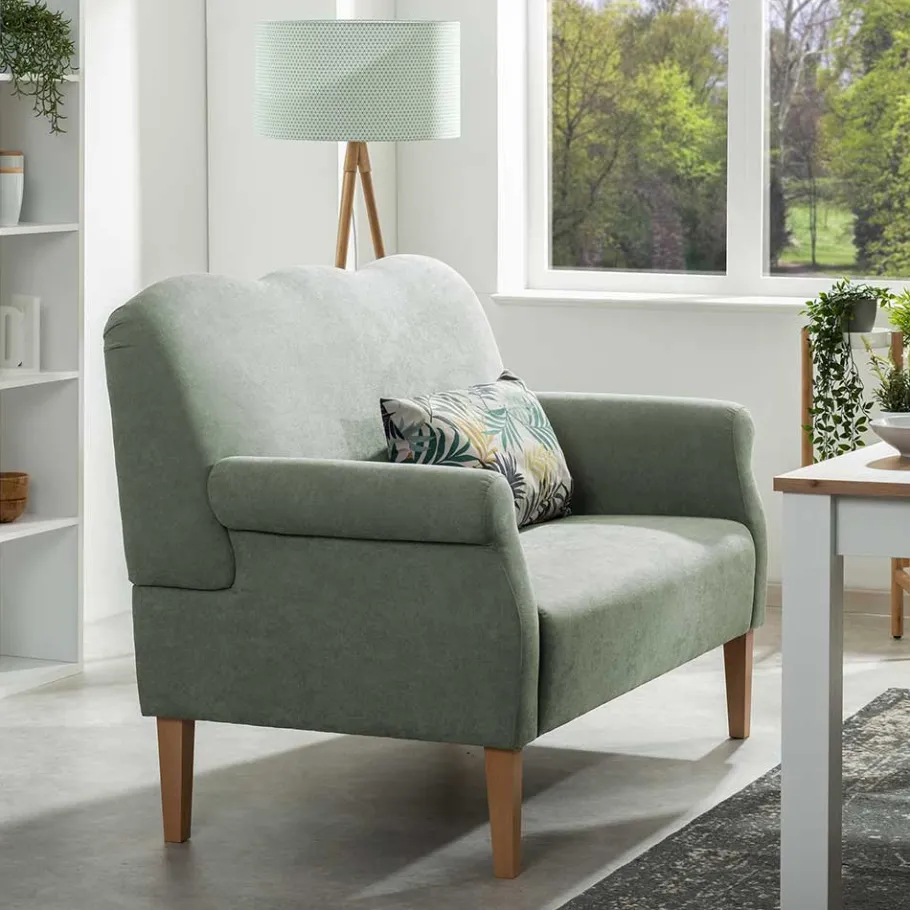 New Wohnen Esstisch Zweisitzer Sofa in Hellgrün - Ashron