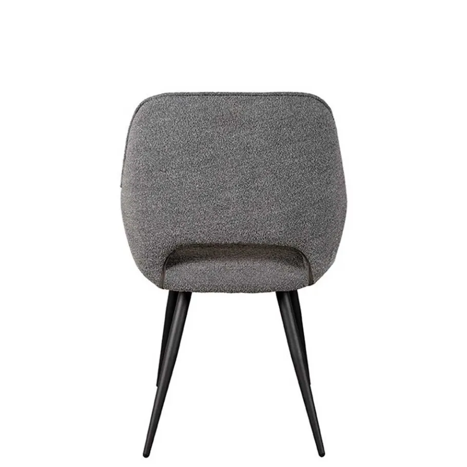 Discount Wohnen Esstisch-Sessel in Grau Boucle - Regison (2er Set)