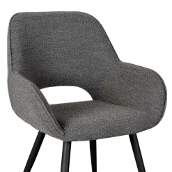 Discount Wohnen Esstisch-Sessel in Grau Boucle - Regison (2er Set)