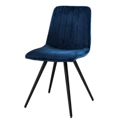 Best Wohnen Esstischstühle in Blau Samt - Rasmino (4er Set)