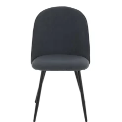 Discount Wohnen Esstischstühle in Dunkelgrau Microfaser - Corgova (4er Set)