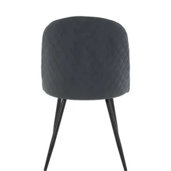 Discount Wohnen Esstischstühle in Dunkelgrau Microfaser - Corgova (4er Set)
