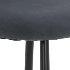 Discount Wohnen Esstischstühle in Dunkelgrau Microfaser - Corgova (4er Set)
