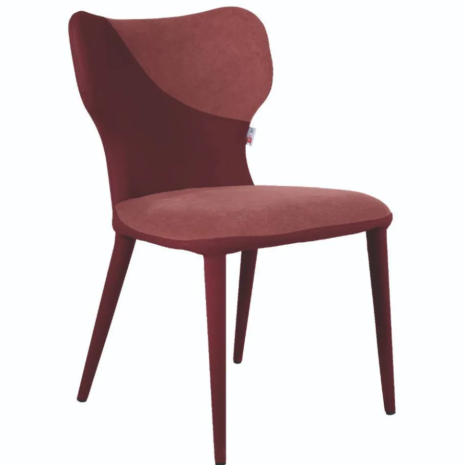 Hot Wohnen Esstisch-Stühle in Dunkelrot Bordeaux - Eleonora (2er Set)
