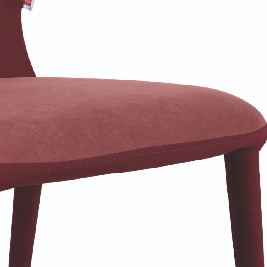 Hot Wohnen Esstisch-Stühle in Dunkelrot Bordeaux - Eleonora (2er Set)