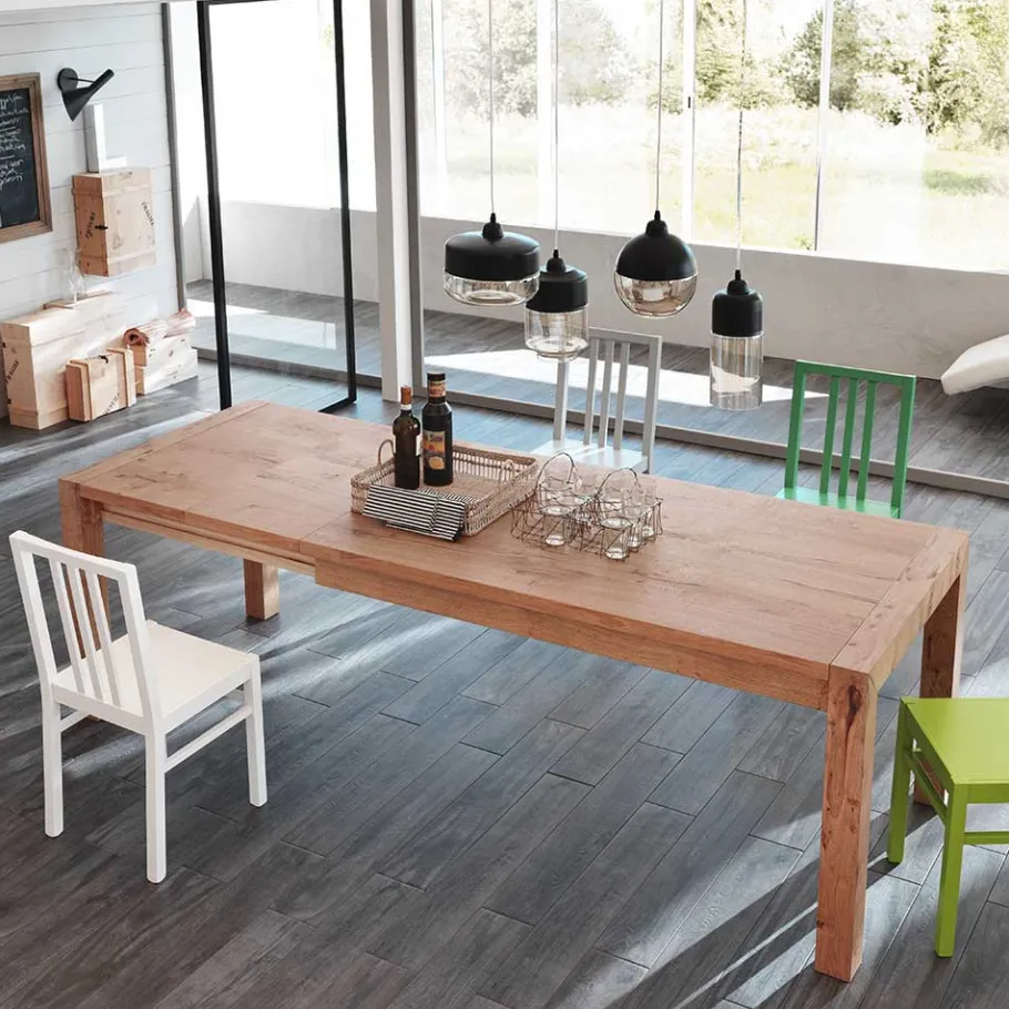 Wohnen Esszimmer Ausziehtisch mit Eiche Furnier Ilex bis 240cm Breite