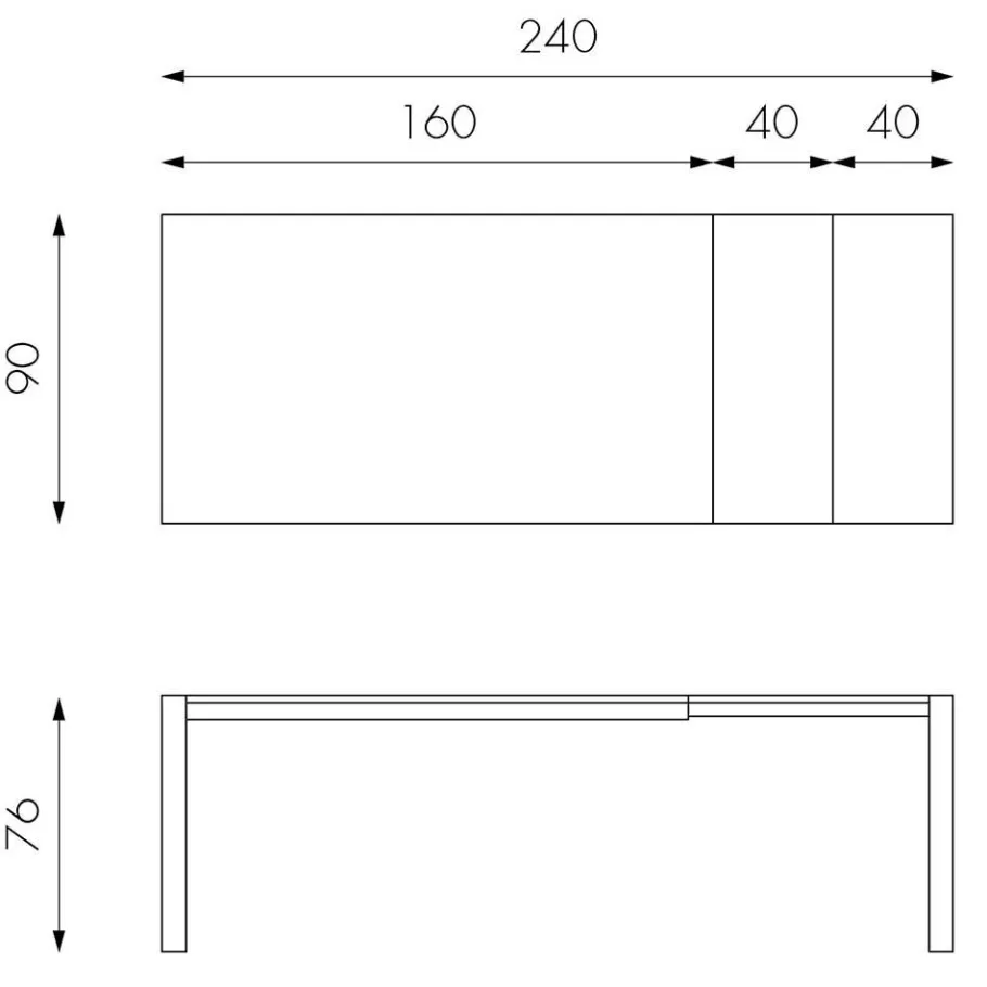 Wohnen Esszimmer Ausziehtisch mit Eiche Furnier Ilex bis 240cm Breite