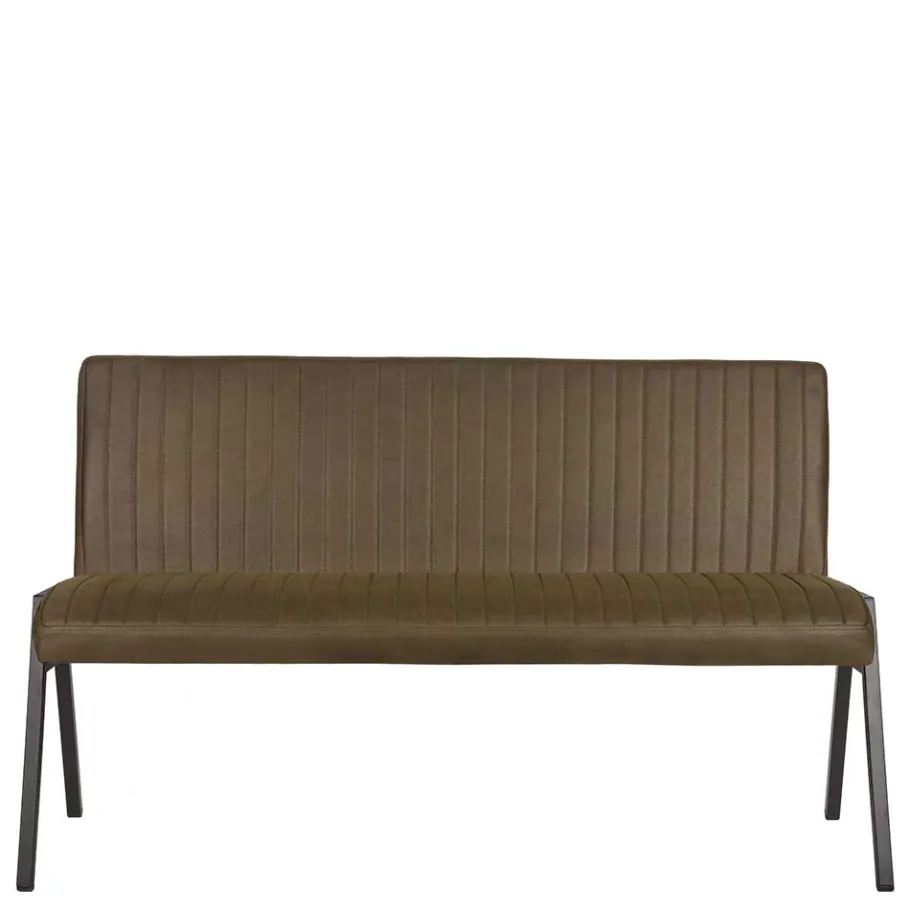 New Wohnen Esszimmer Bank mit Lehne in Oliv Grün Microfaser - Sorellas