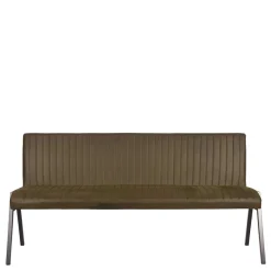 New Wohnen Esszimmer Bank mit Lehne in Oliv Grün Microfaser - Sorellas