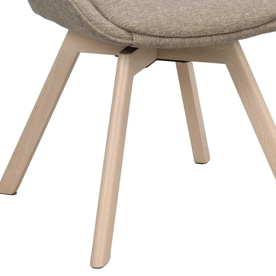 Wohnen Esszimmer Drehstühle in Beigegrau Stoff - Giliana (2er Set)