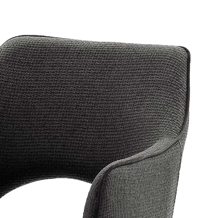 Online Wohnen Esszimmer Drehstühle in Grau Stoff - Rirona (2er Set)