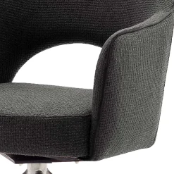 Online Wohnen Esszimmer Drehstühle in Grau Stoff - Rirona (2er Set)