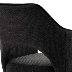Online Wohnen Esszimmer Drehstühle in Grau Stoff - Rirona (2er Set)