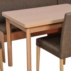 Online Wohnen Esszimmer Eckbank Gruppe in Braun - Virenzio (vierteilig)