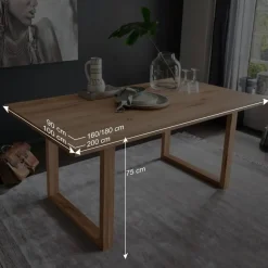 Hot Wohnen Esszimmer Holztisch aus geölter Wildeiche - Loitons
