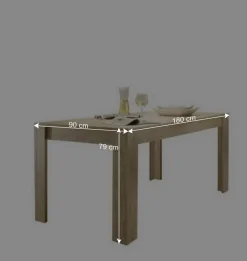 Sale Wohnen Esszimmer Möbel Set in Eiche - Rodonda (dreiteilig)